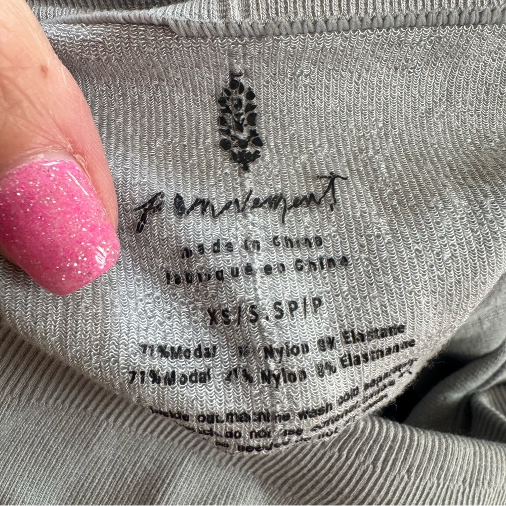Free People Movement Ribbed Gray Leggings XS S $148 - Picture 4 of 9